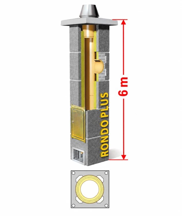 Techniczna ilustracja komina Rondo Plus 6 m.png